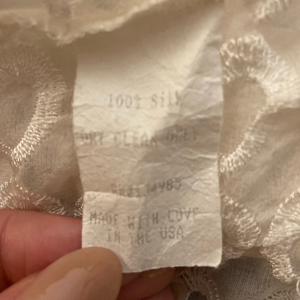 For Love & Lemons Silk Embroidered Shawl, Size Small - Picture 12 of 12